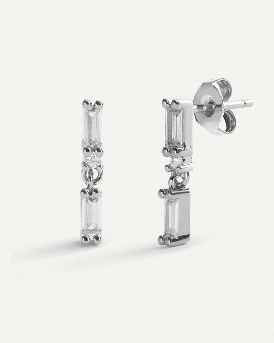 Clearance Pendientes Two Silver