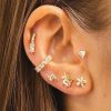 Clearance Piercing Flower Gold