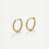 Hot Pendientes Hoops Twist Gold