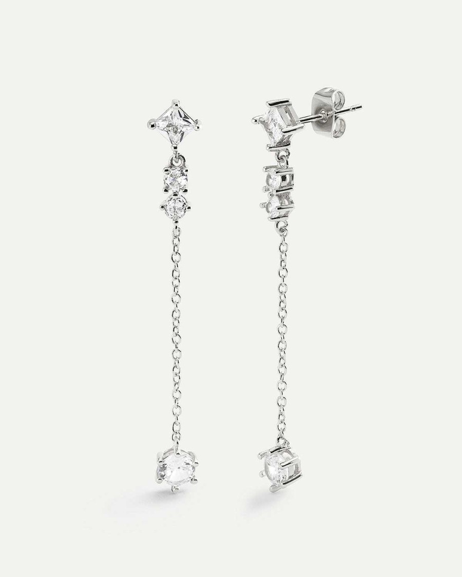 Online Pendientes Anjou Silver