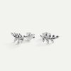 Hot Pendientes Leaves Mini Silver