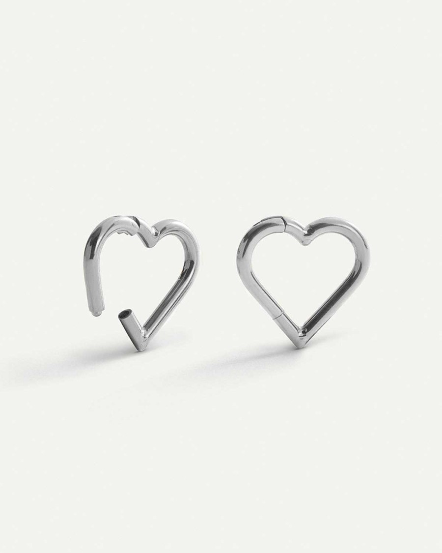 Best Piercing Loop Heart Silver