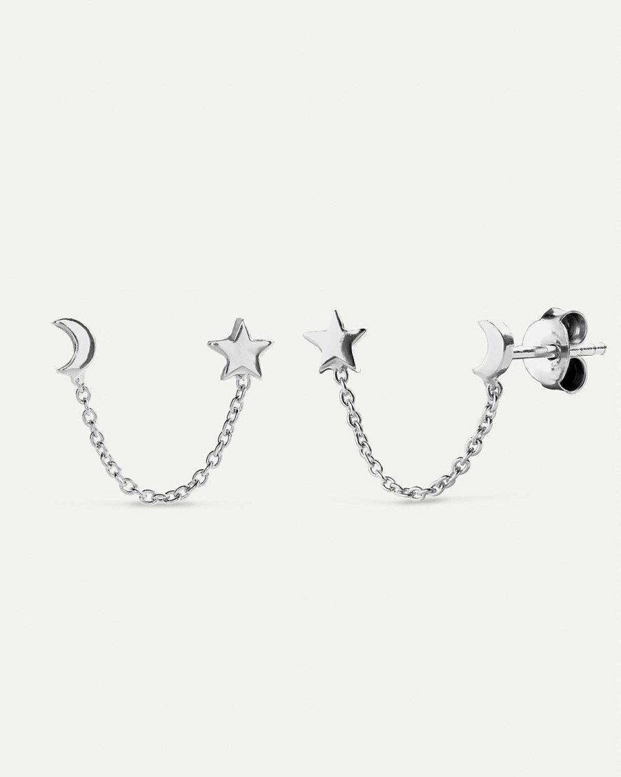 Best Pendientes Sky Chain Silver