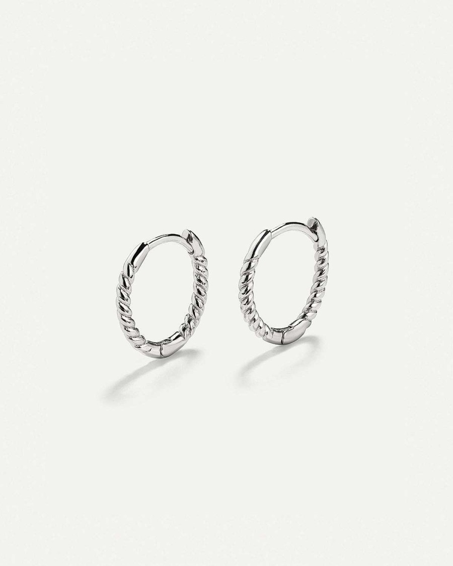 Best Pendientes Hoops Twist Silver