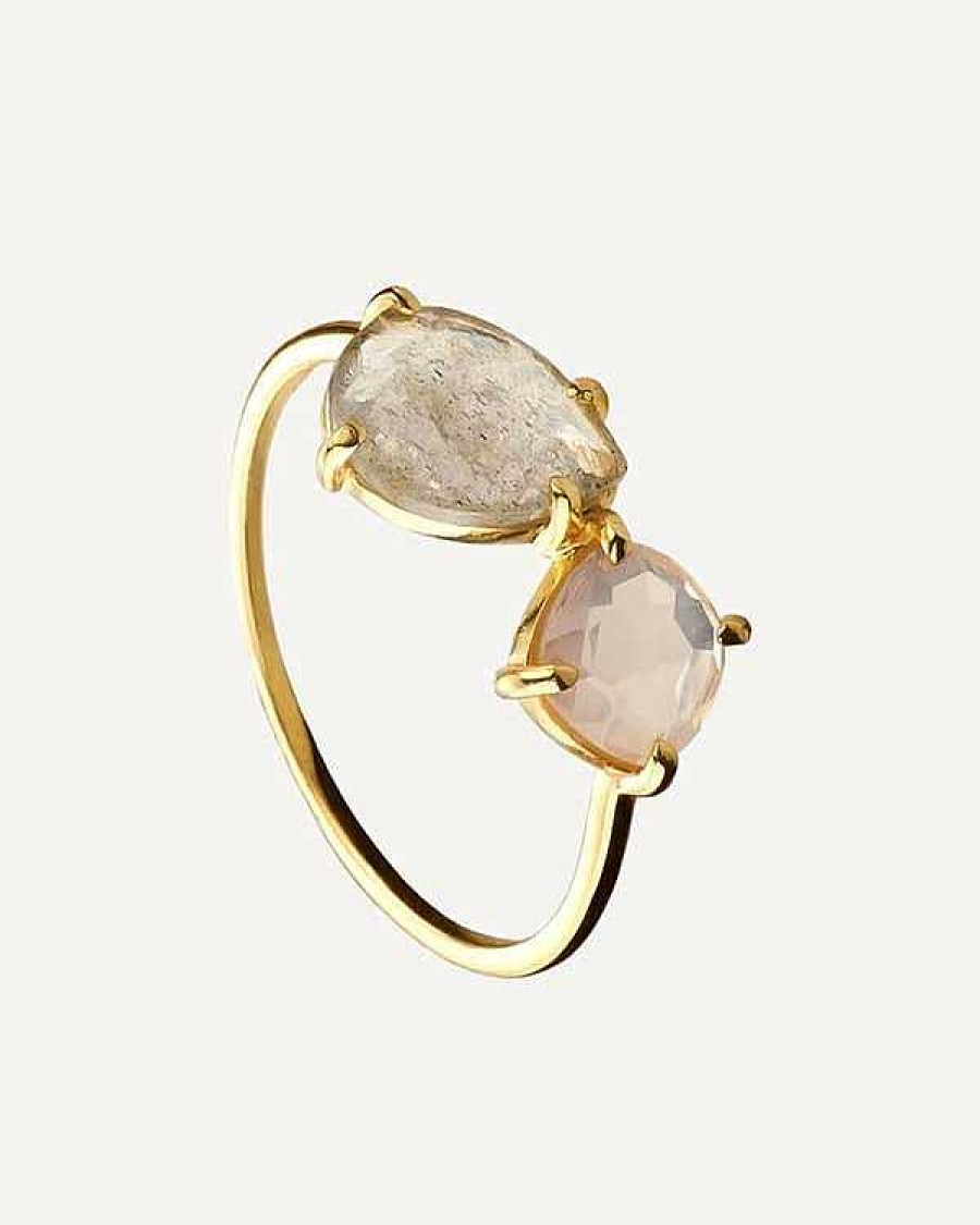 Online Anillo Midnight Labradorite Gold