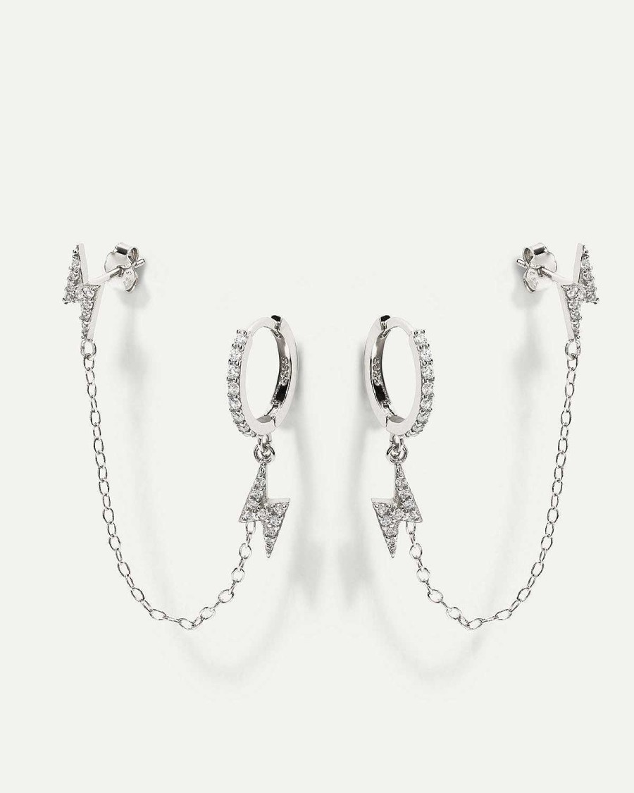 Hot Pendientes Lighting Silver