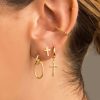 New Pendientes Croix Gold