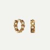 Clearance Pendientes Hoops Chain Gold