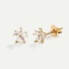 New Pendientes Flower Gold