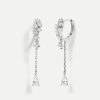 New Pendientes Champagne Silver