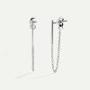 Clearance Pendientes Stick Chain Silver