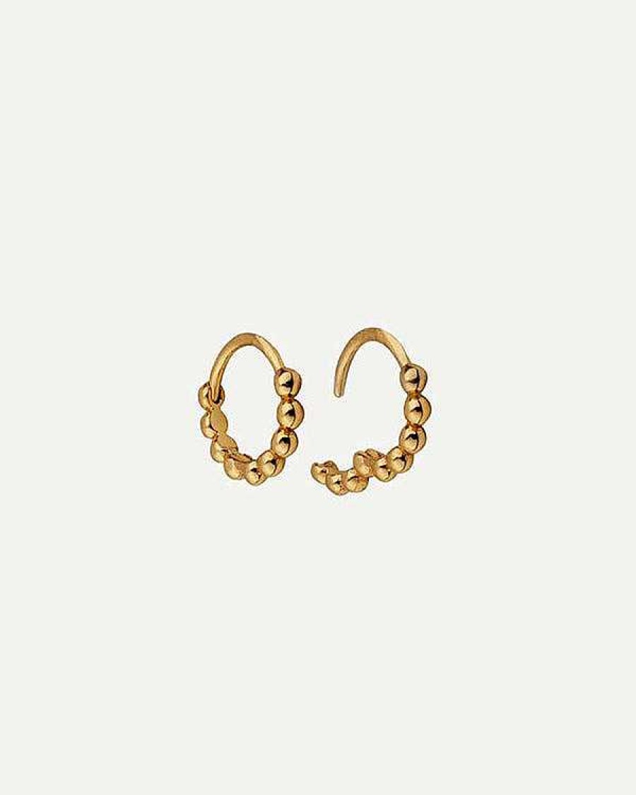 Best Pendientes Hoops Balls Mini Gold