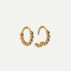 Clearance Pendientes Hoops Balls Gold