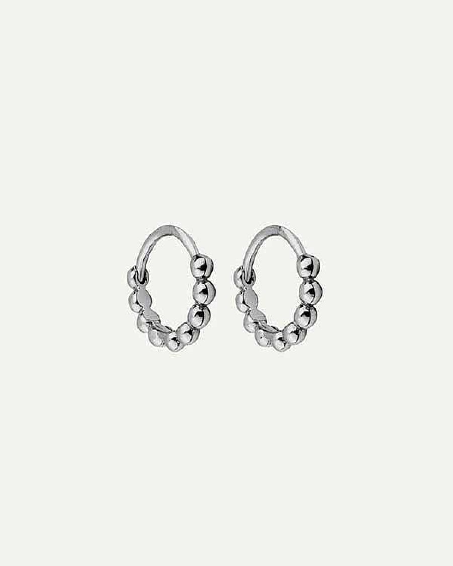 Best Pendientes Hoops Balls Silver