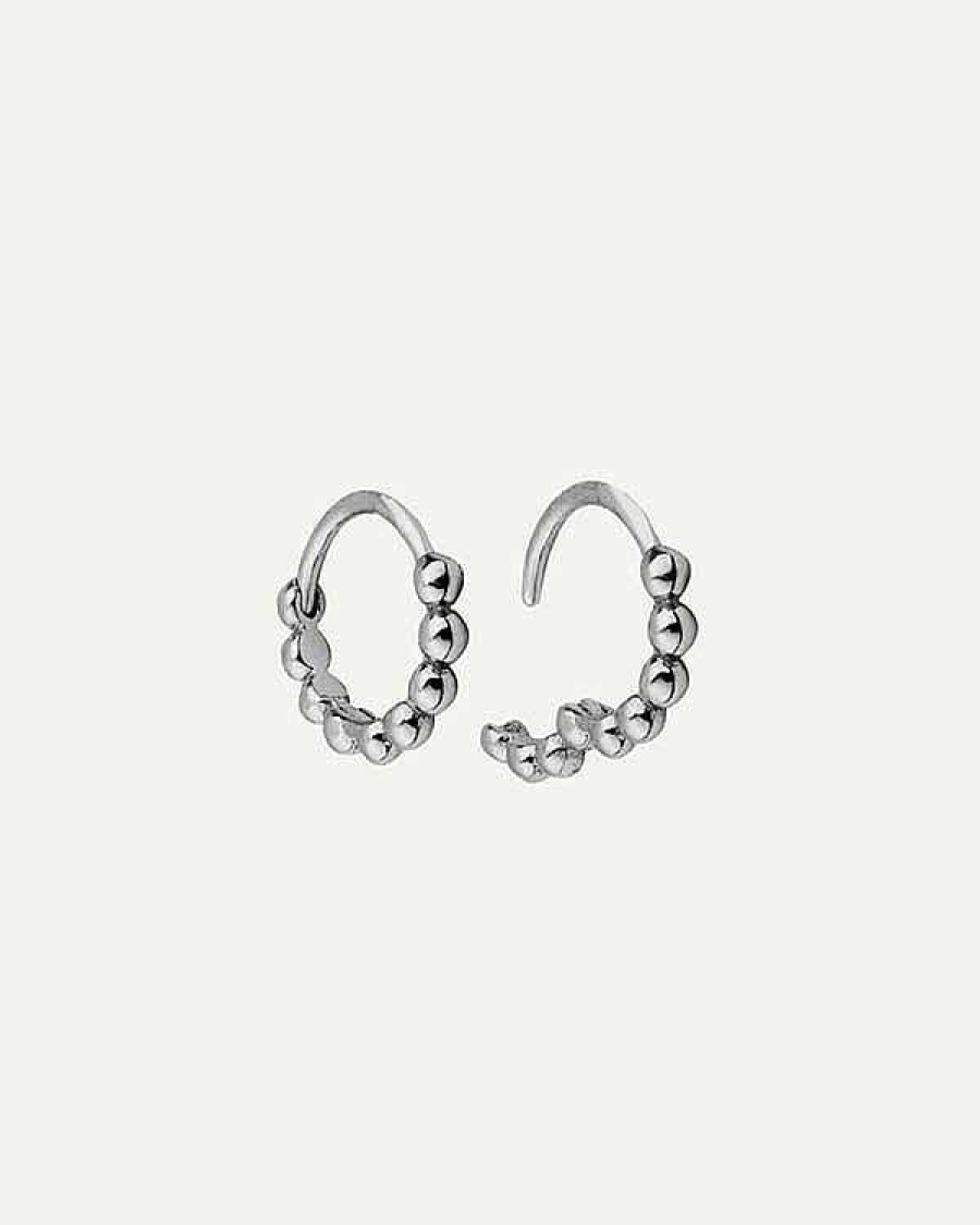 Best Pendientes Hoops Balls Silver