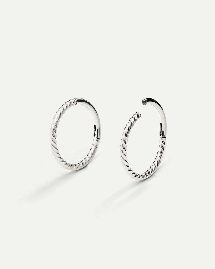 New Piercing Loop L Twist Silver