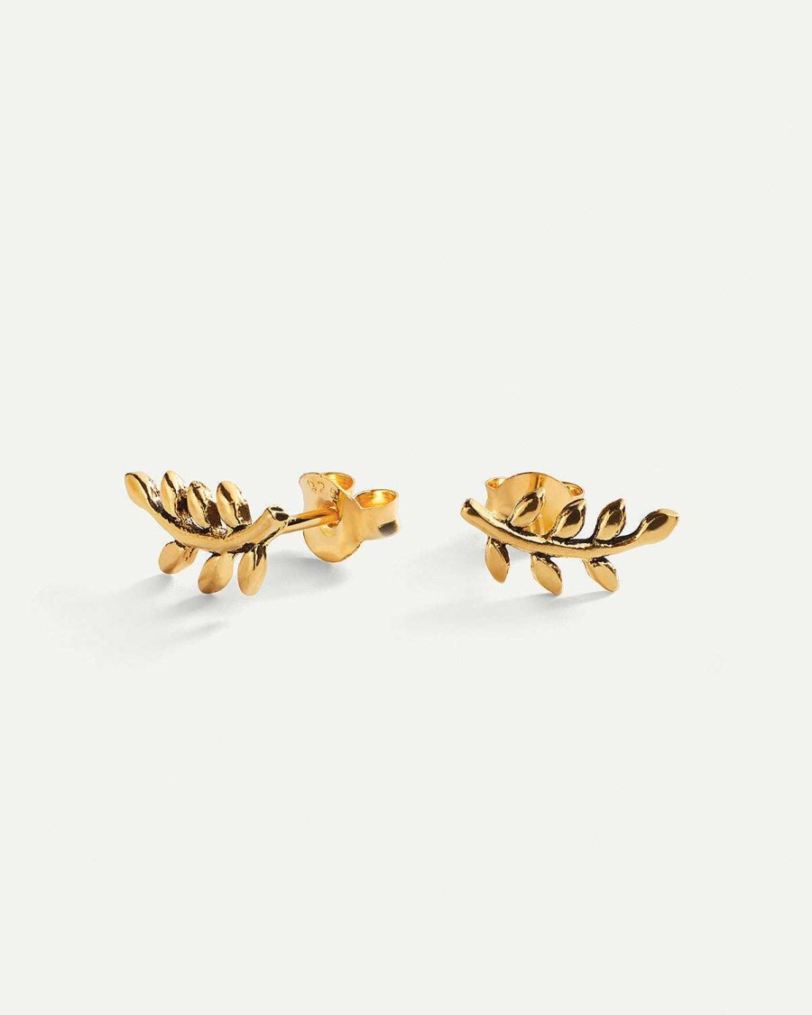 Wholesale Pendientes Leaves Mini Gold