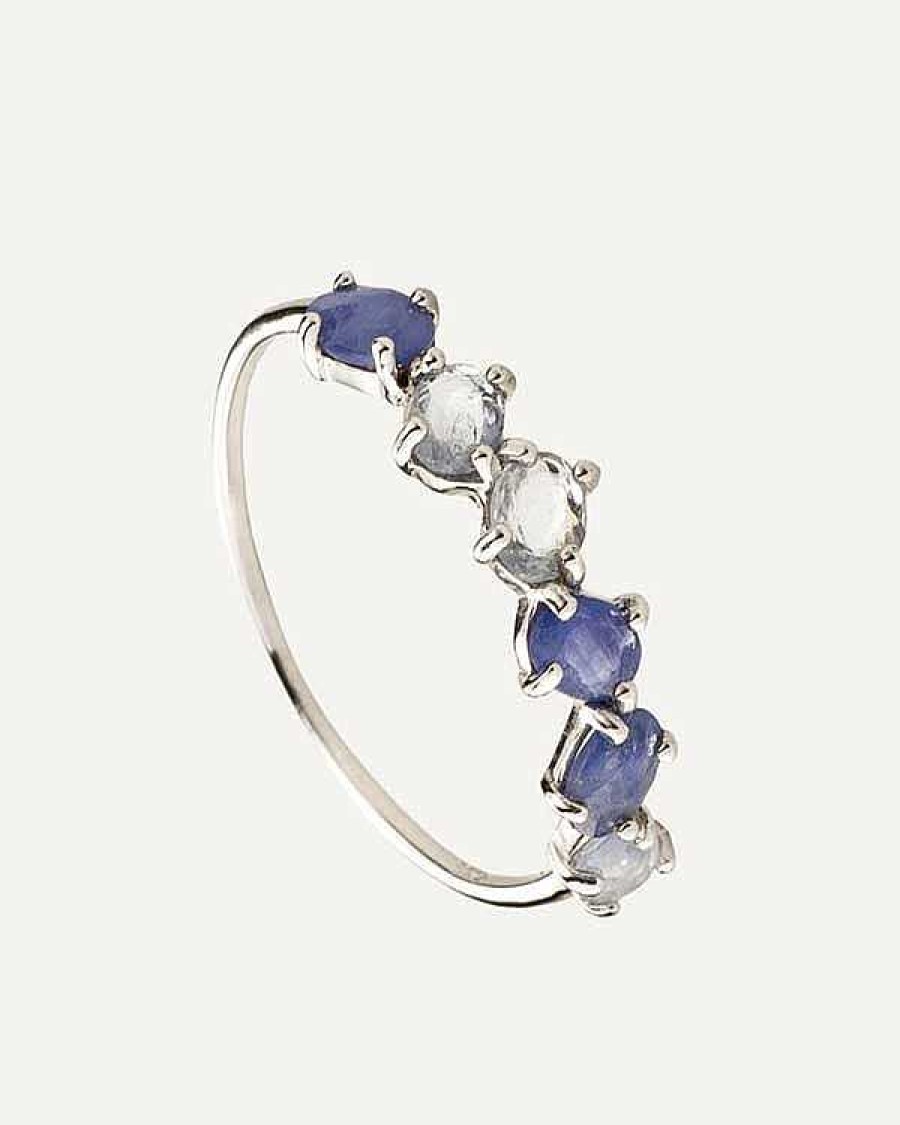 New Anillo Sapphire Blue Silver