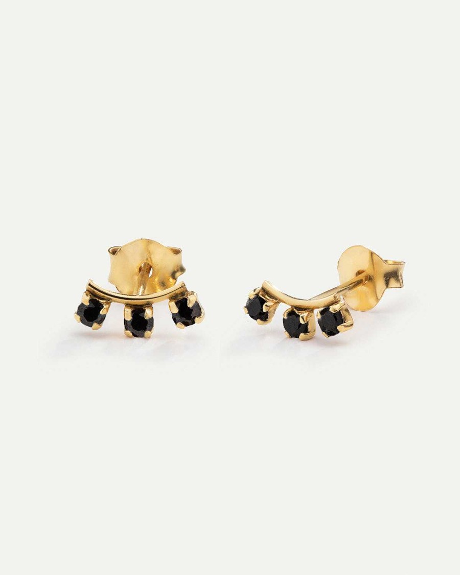 Online Pendientes Elvira Black Gold